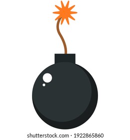 Bomb Burning Fuse Vector Icon Dangerous Stock Vector (Royalty Free ...