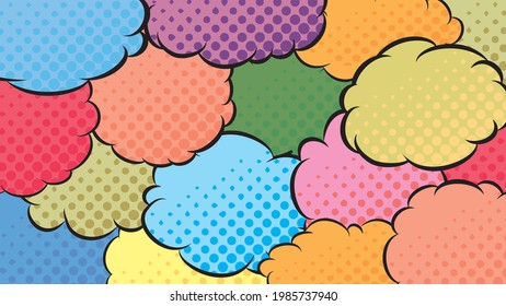 Bomb burst balloon comic background
