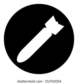 Bomb button on white background. Vector illustration.