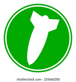 Bomb button on white background. Vector illustration.