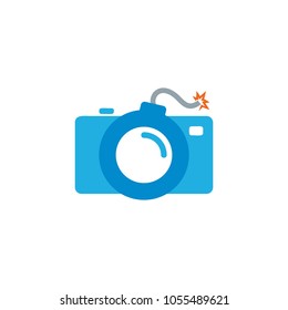 Bomb Camera Logo Icon Design