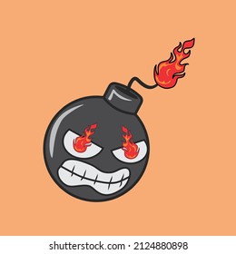 Bomb Cartoon Character vector, suitable use for icon, symbol or element design