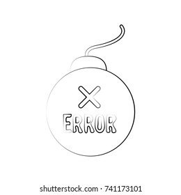 bomb cartoon error x icon image 