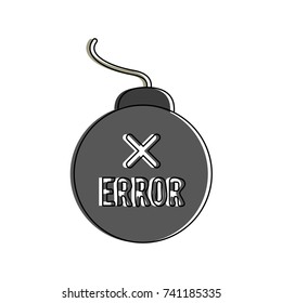 bomb cartoon error x icon image 