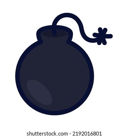 bomb cartoon icon flat isolated
