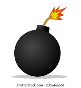 Bomb-Cartoon-Illustration. Vektorgrafik.