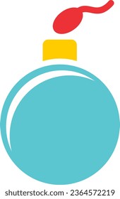 bomb cartoon image icon vector blue