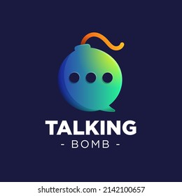 Logo del chat de la bomba con estilo de degradado