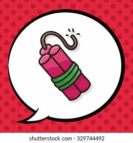 bomb color doodle, speech bubble