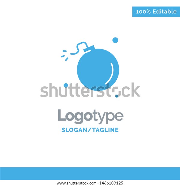 Bomb, Comet,\
Explosion, Meteor, Science Blue Solid Logo Template. Place for\
Tagline. Vector Icon Template\
background