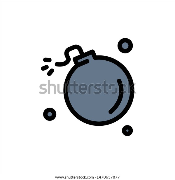 Bomb,\
Comet, Explosion, Meteor, Science  Flat Color Icon. Vector icon\
banner Template. Vector Icon Template\
background
