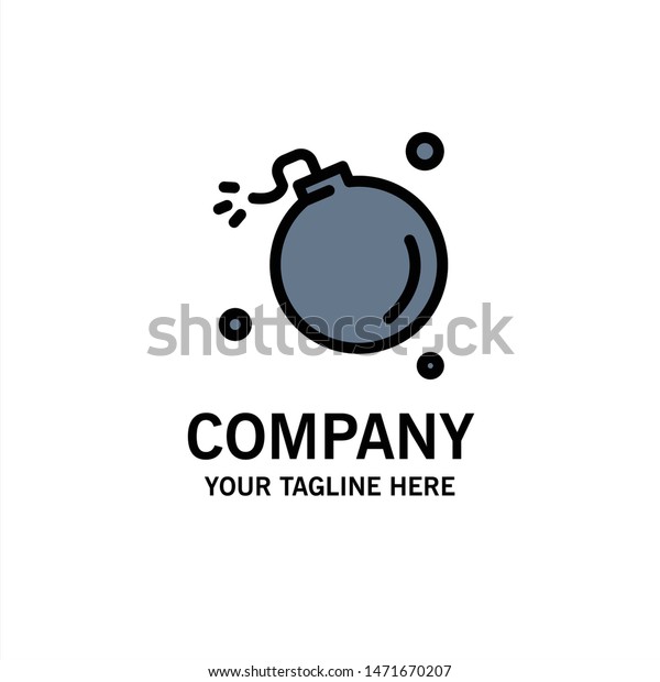 Bomb, Comet, Explosion, Meteor, Science Business\
Logo Template. Flat\
Color