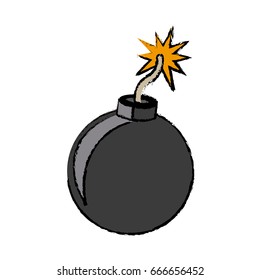 bomb comic fire danger icon