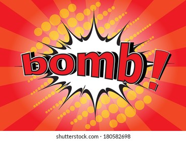 bomb! - Comic Speech Bubble, Cartoon 