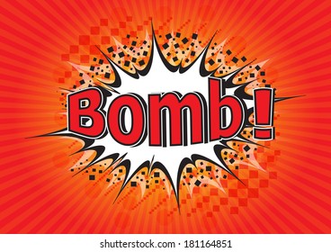 Bomb ! - comic speech bubble cartoon 