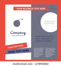 Bomb  Company Brochure Template. Vector Busienss Template