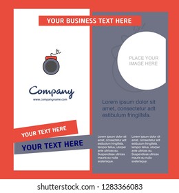 Bomb Company Brochure Template. Vector Busienss Template
