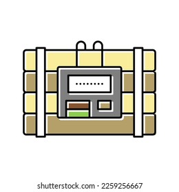 vector de icono de color de peligro de bomba. signo de peligro de bomba. ilustración de símbolo aislado