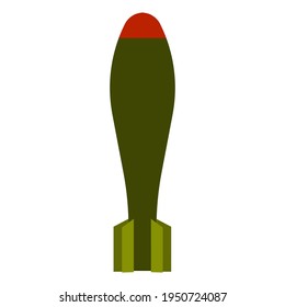 Bomb danger weapon vector icon explosive cartoon illustration. War bomb explode military dynamite symbol. Destruction object isolated white icon violence concept. Military grenade power terror attack