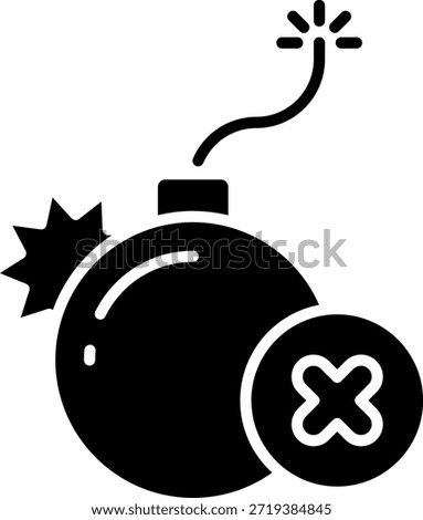 Bomb Defuse Icon, Danger Removed Symbol