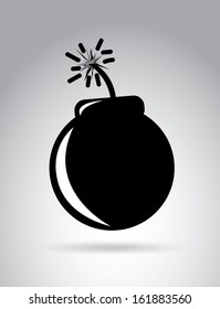 Bomb design over gray background vector illustration  
