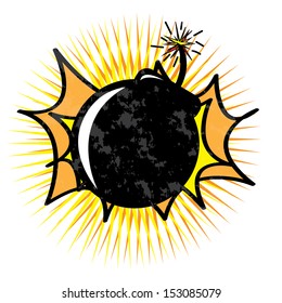 Bomb design over white  background vector illustration  