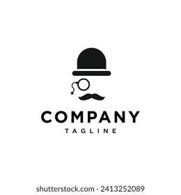 Plantilla vectorial de iconos del logotipo del detective de la bomba