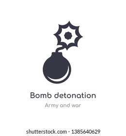 bomb detonation icon. isolated bomb detonation icon vector illustration from army and war collection. editable sing symbol can be use for web site and mobile app