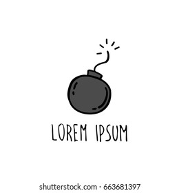 bomb doodle icon