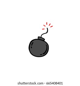 bomb doodle icon
