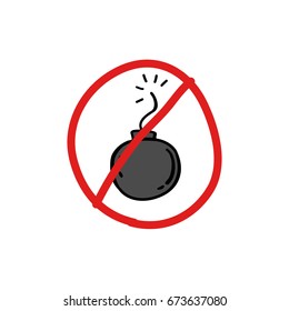 bomb doodle icon
