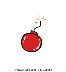 bomb doodle icon