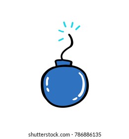 bomb doodle icon
