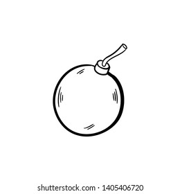 bomb doodle icon vector drawing