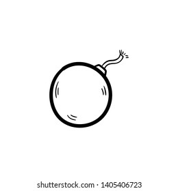 bomb doodle icon vector drawing