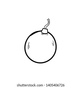 bomb doodle icon vector drawing