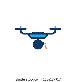 Bomb Drone Logo Icon Design