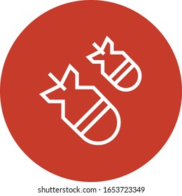 Bomb Drop Air Raid Outline Icon