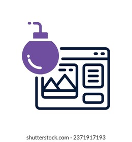 bomb dual tone icon. vector icon for your website, mobile, presentation, and logo design.