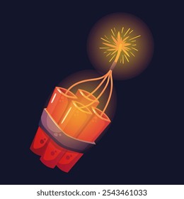 Bombe Dynamit Boom explosiven Knall einzeln gesetzt. Vektorgrafik-Designgrafik