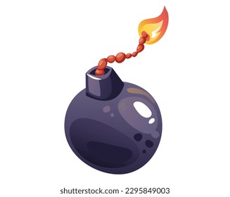 Bomb dynamite boom explosive detonator isolated concept. Vector graphic design illustration