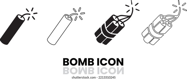 Icono de bomba y dinamita para la guerra
