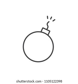 Bomb, dynamite line icon.