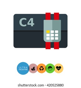 Bomb with Electronic Control Icon