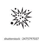 bomb exploded icon, explosion isolated