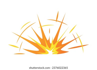 Bomb Explosion Bright Orange Spark Vector Illustration
