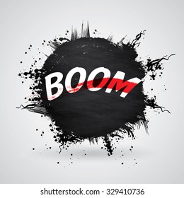Bomb explosion. Grunge style
