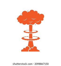Designvorlage für Bombenexplosionssymbol, Vektorgrafik einzeln