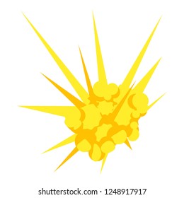 Bomb explosion icon. Flat illustration of bomb explosion vector icon for web design