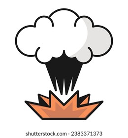 Bomb explosion icon vector on trendy design